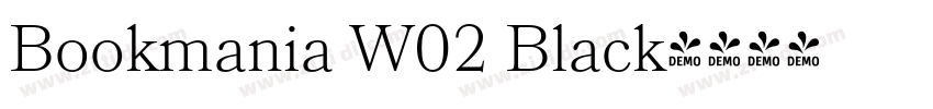 Bookmania W02 Black字体转换